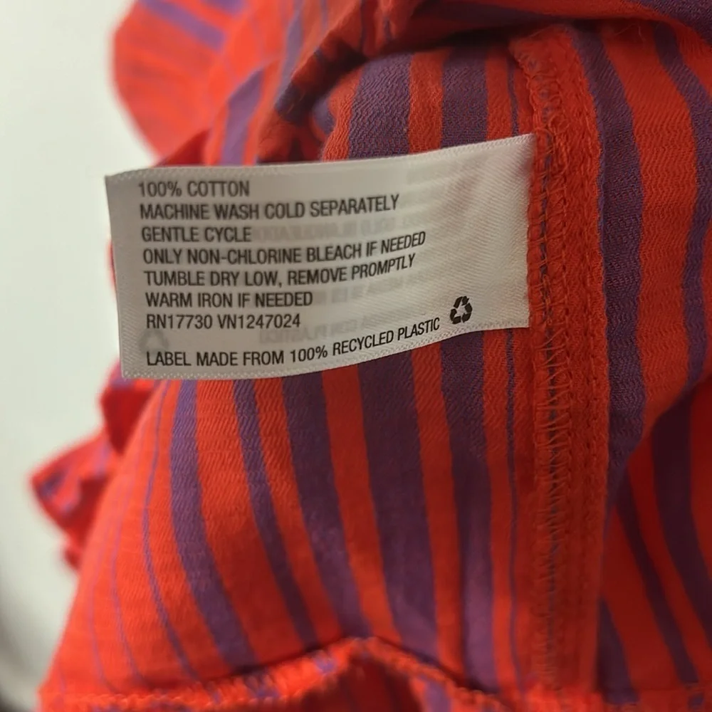 NEW Universal Thread Red Purple Gauzy Cotton Mini Dress Straps Cotton Size XL - Picture 6 of 8